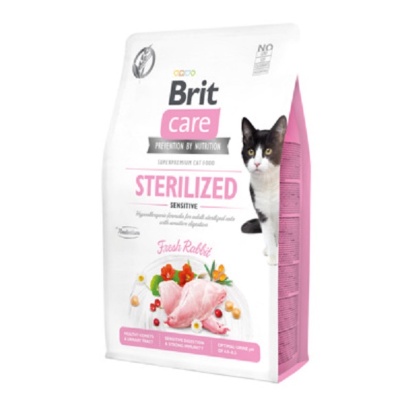 фото Сухой корм для стерилизованных кошек brit care cat grain-free кролик, 0.4кг