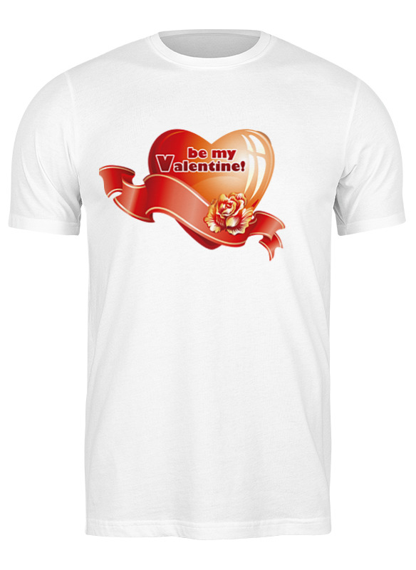 

Футболка мужская Printio be my valentine! белая L, Белый, "be my valentine!"