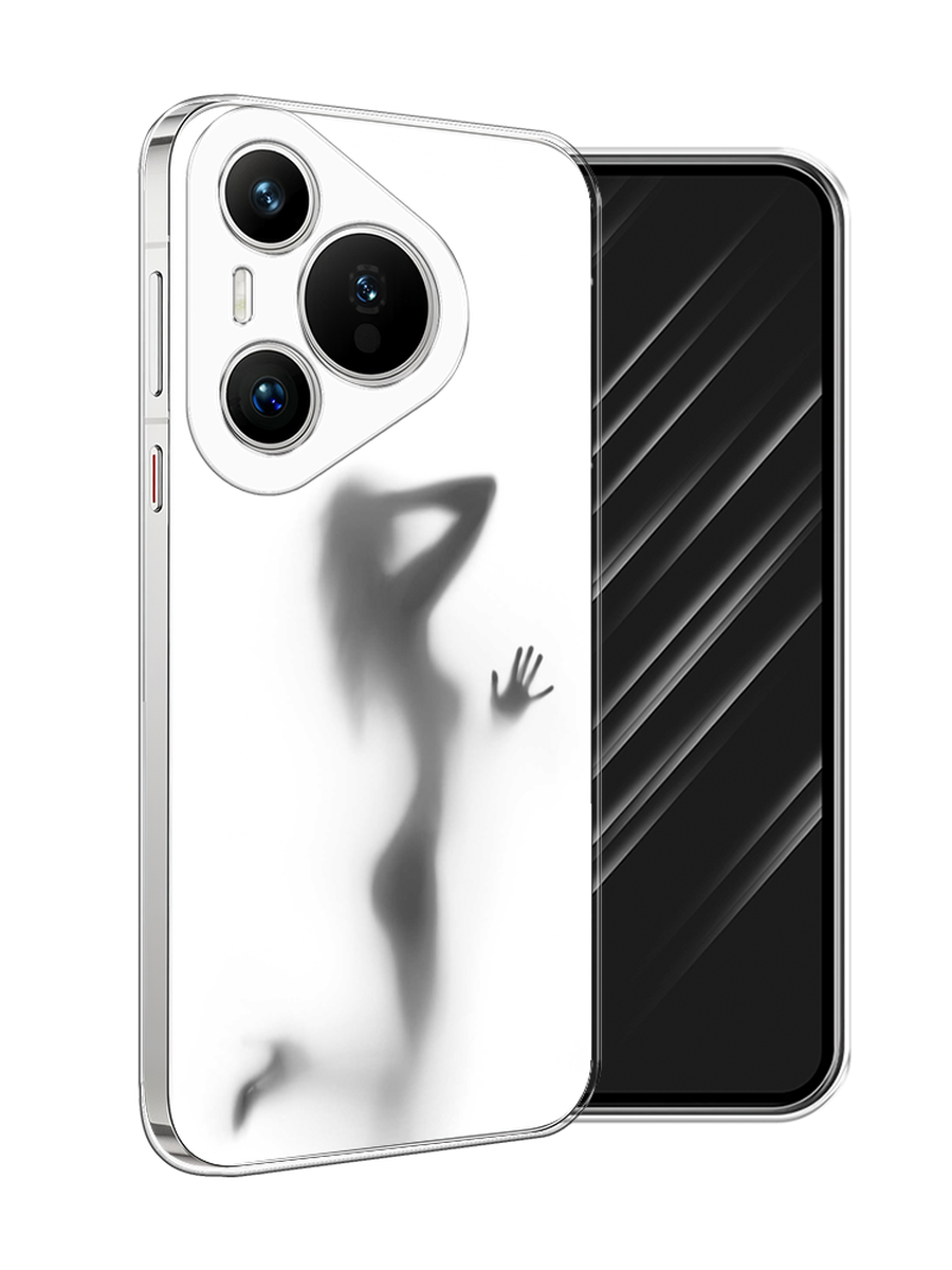 

Чехол Awog на Huawei Pura 70 "Стекло в душе", Белый;серый;черный, 6124050-1