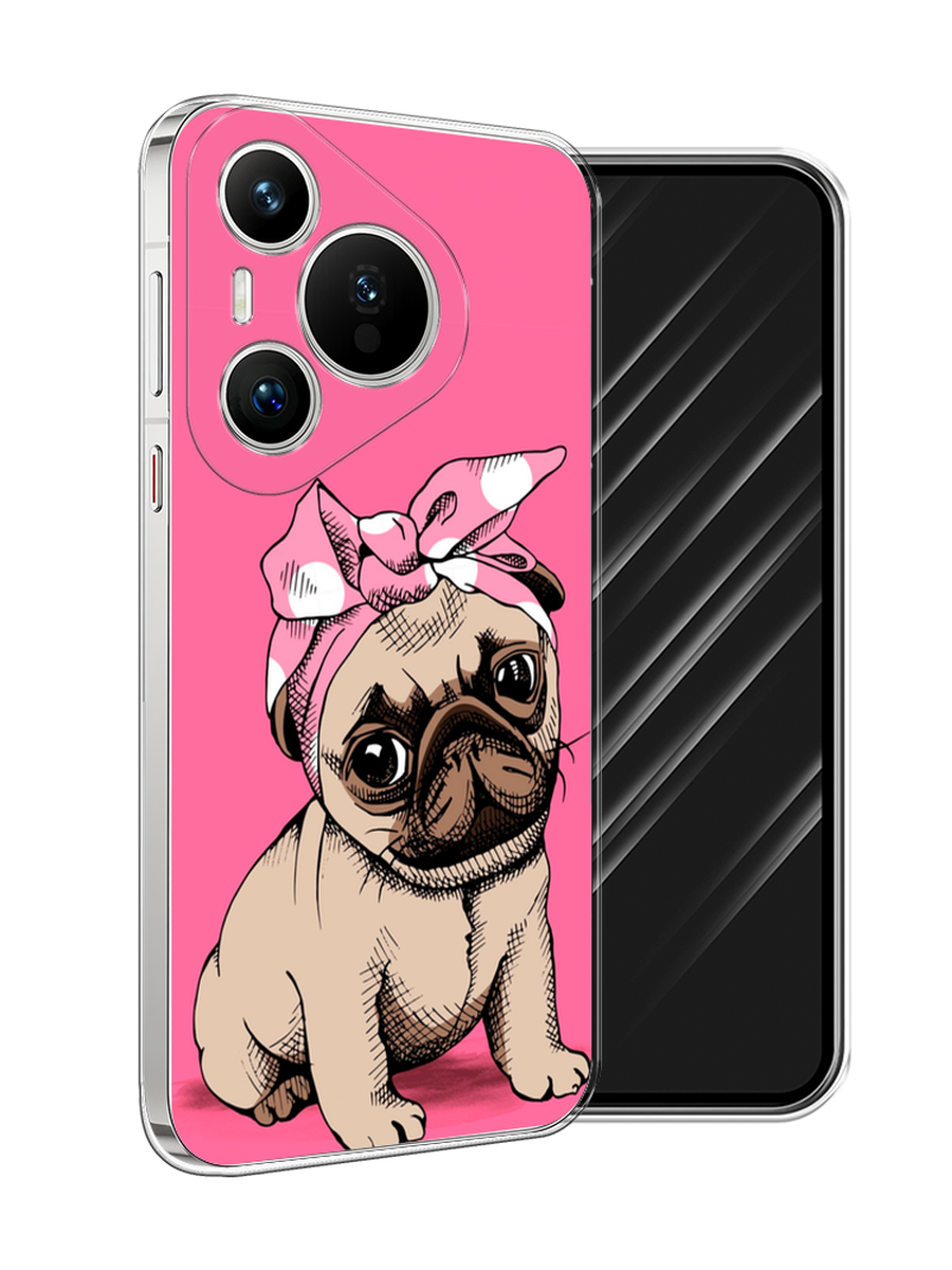 

Чехол Awog на Huawei Pura 70 "Dog Pin-Up", Розовый;бежевый, 6124050-1