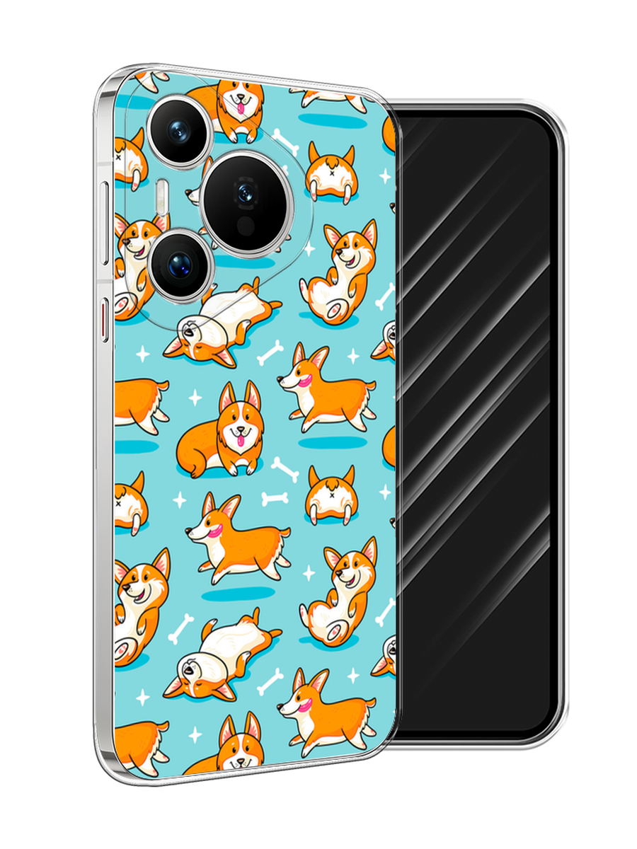 

Чехол Awog на Huawei Pura 70 "Веселые корги", Коричневый, 6124050-1