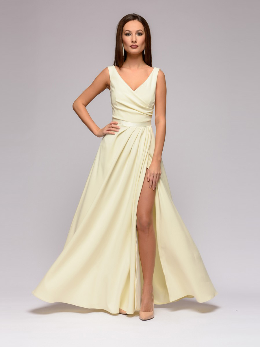 фото Платье женское 1001dress dm01306 бежевое 46 ru