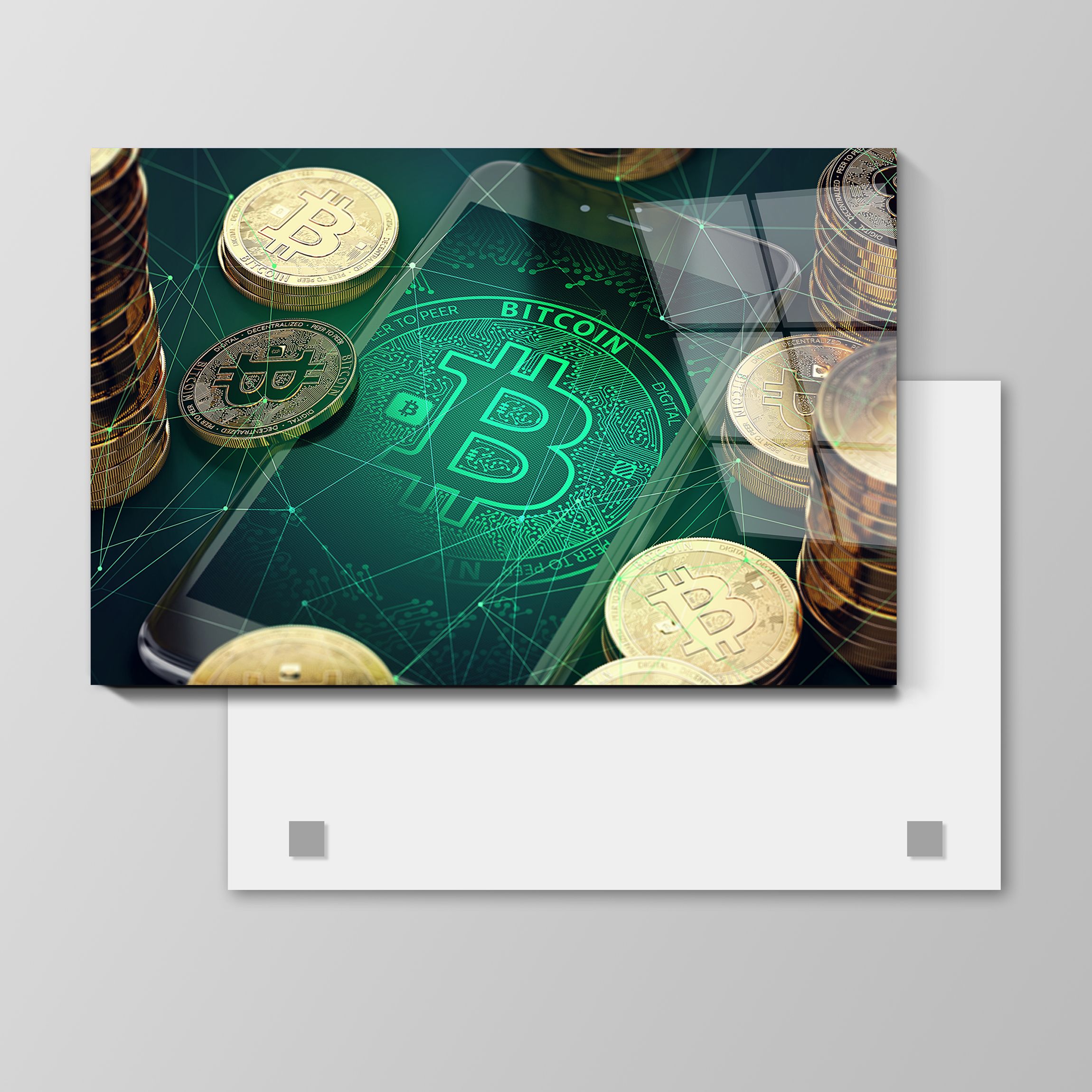 

Картина Биткоин 50х75 см на стекле 107149575, 107149575
