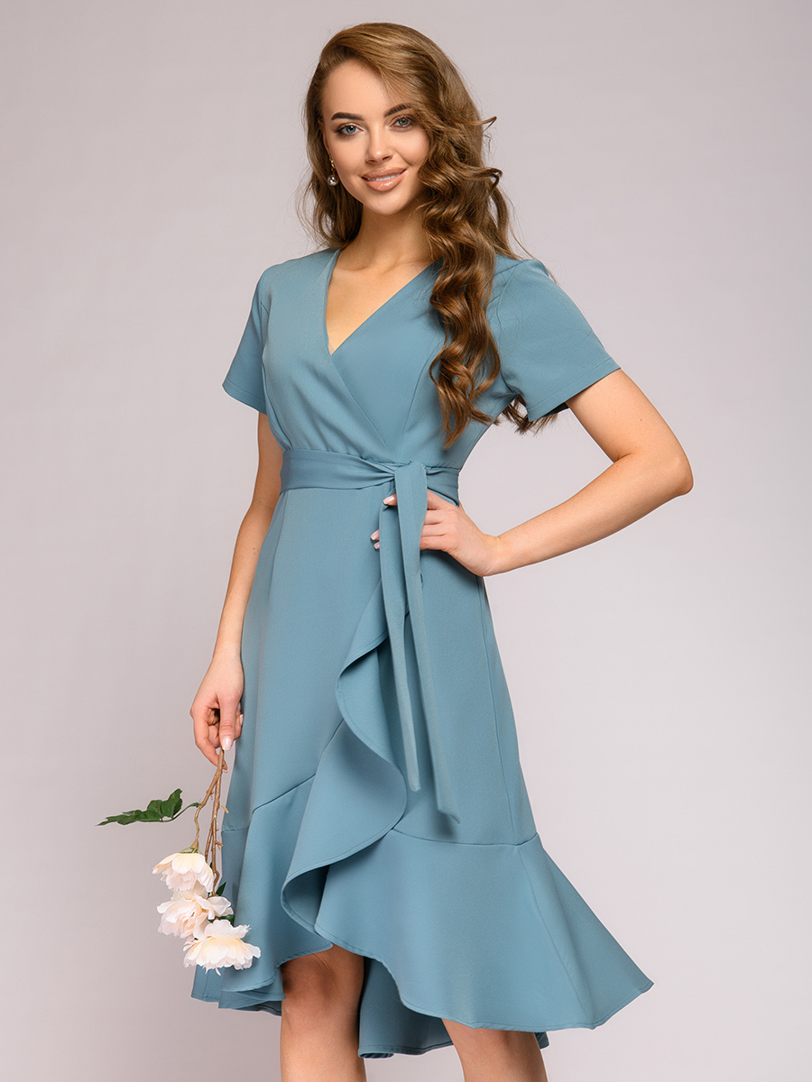 фото Платье женское 1001dress 0112001-30030 голубое 44 ru