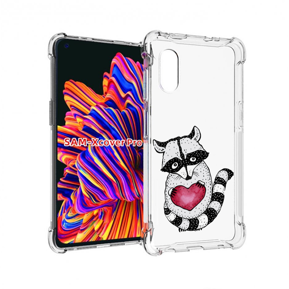 

Чехол MyPads Енот с сердечком для Samsung Galaxy Xcover Pro 1, Прозрачный, Tocco
