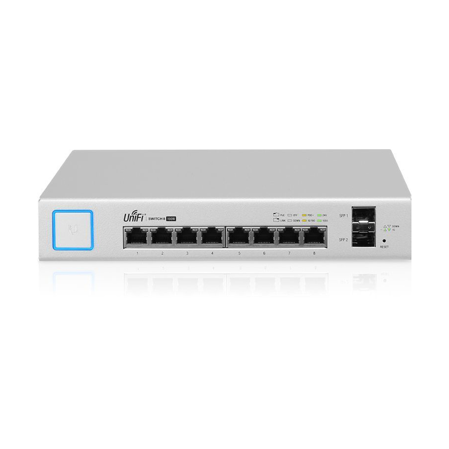 

Коммутатор UniFi Switch PoE 8 White (UBIQUITI US-8-150W-EU), US-8-150W-EU