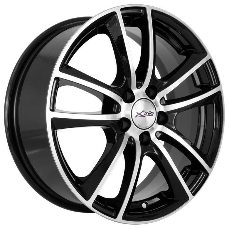 фото Диск x'trike x-116m 6.5x16 et37 5x110 d65.1 bk/fp, арт. 77457