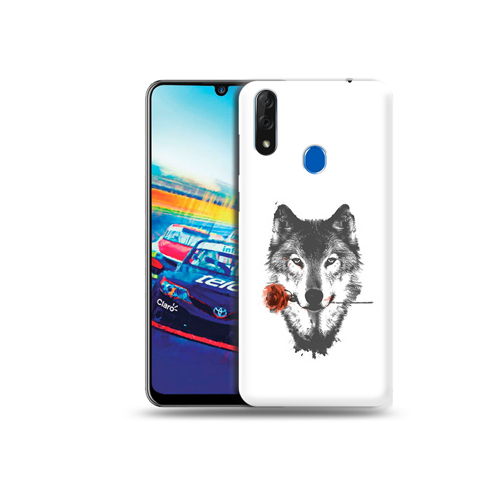 

Чехол MyPads Tocco для ZTE Blade V10 волк с розой (PT136503.455.270), Прозрачный, Tocco