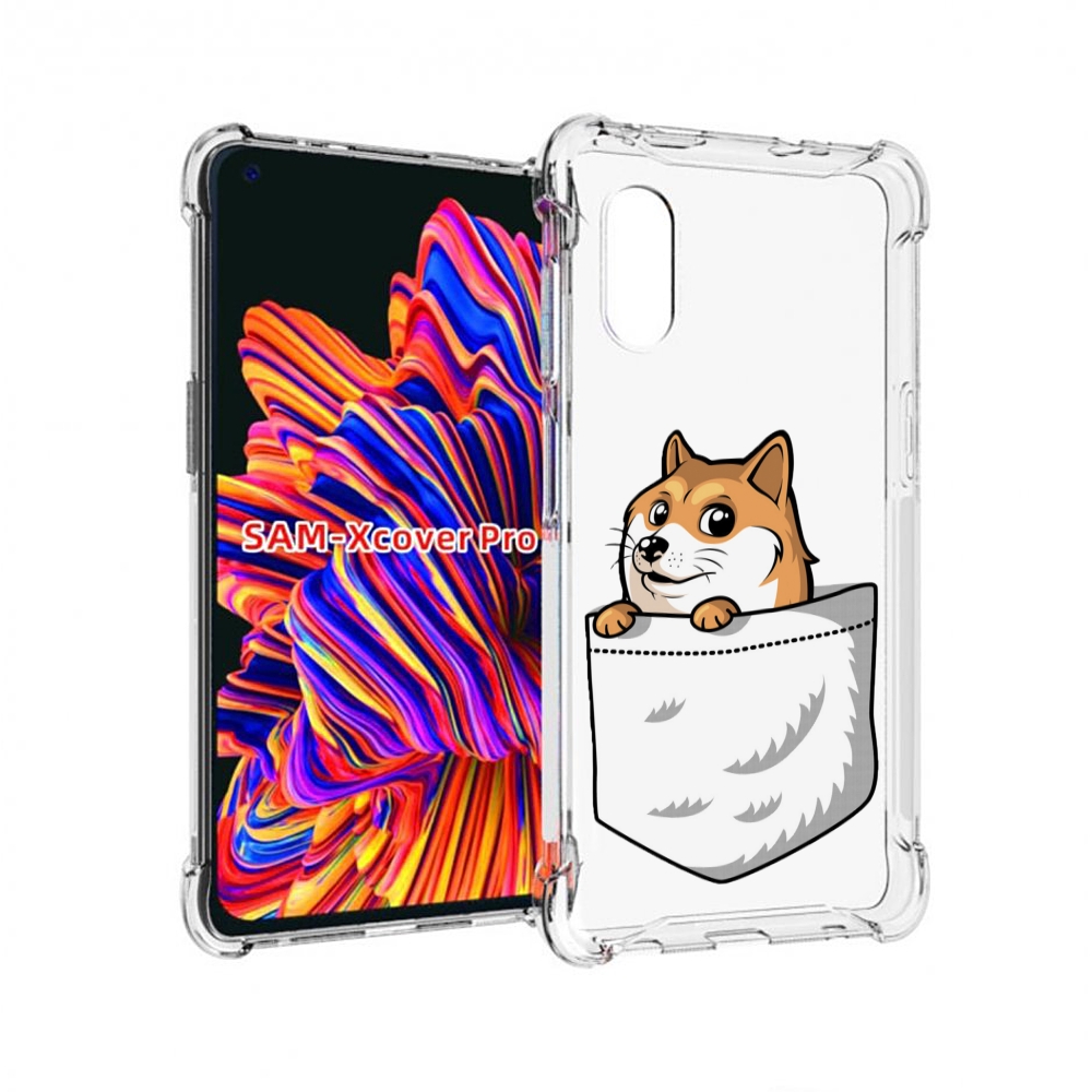 

Чехол MyPads Корги в кармане для Samsung Galaxy Xcover Pro 1, Прозрачный, Tocco