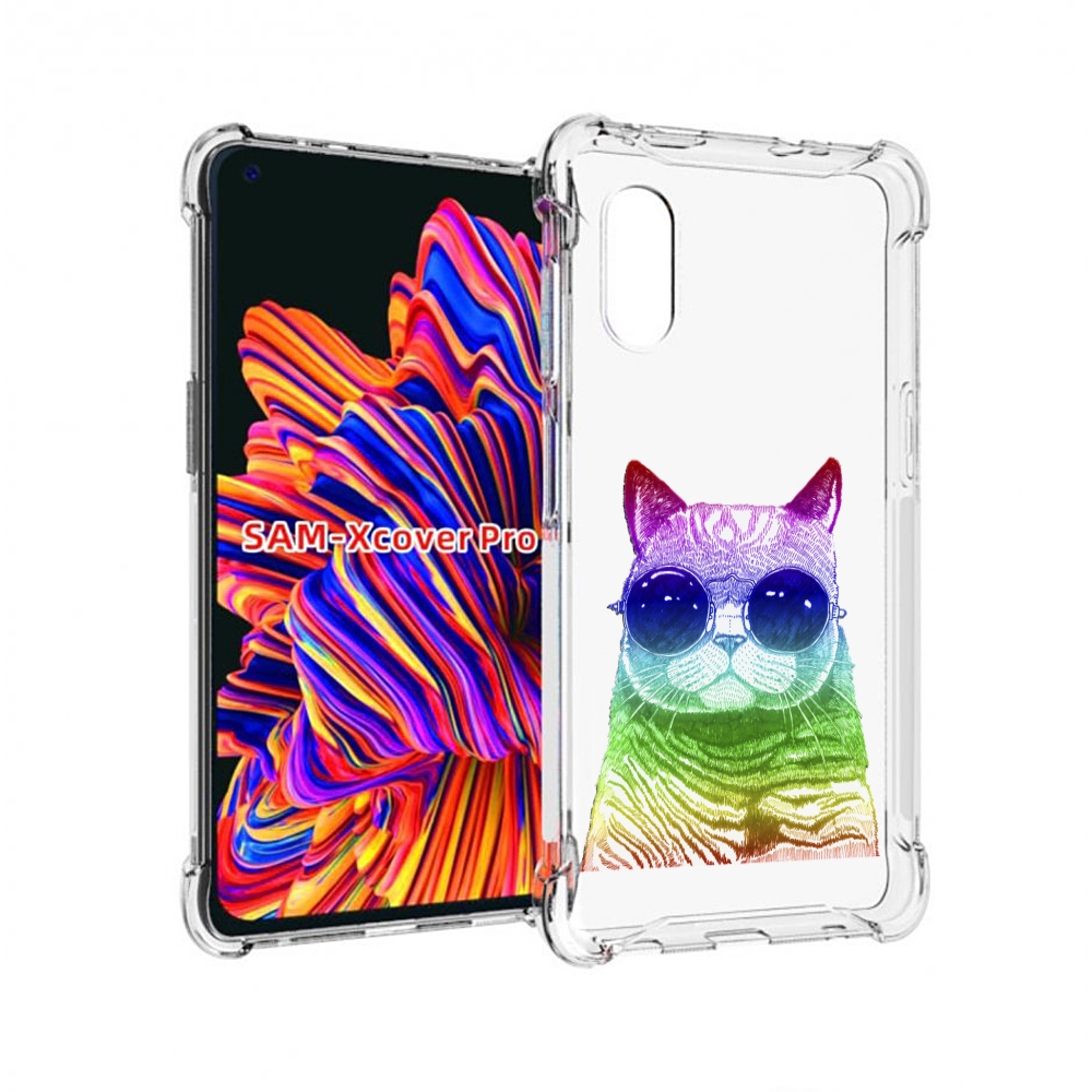 

Чехол MyPads Кот в очках для Samsung Galaxy Xcover Pro 1, Прозрачный, Tocco