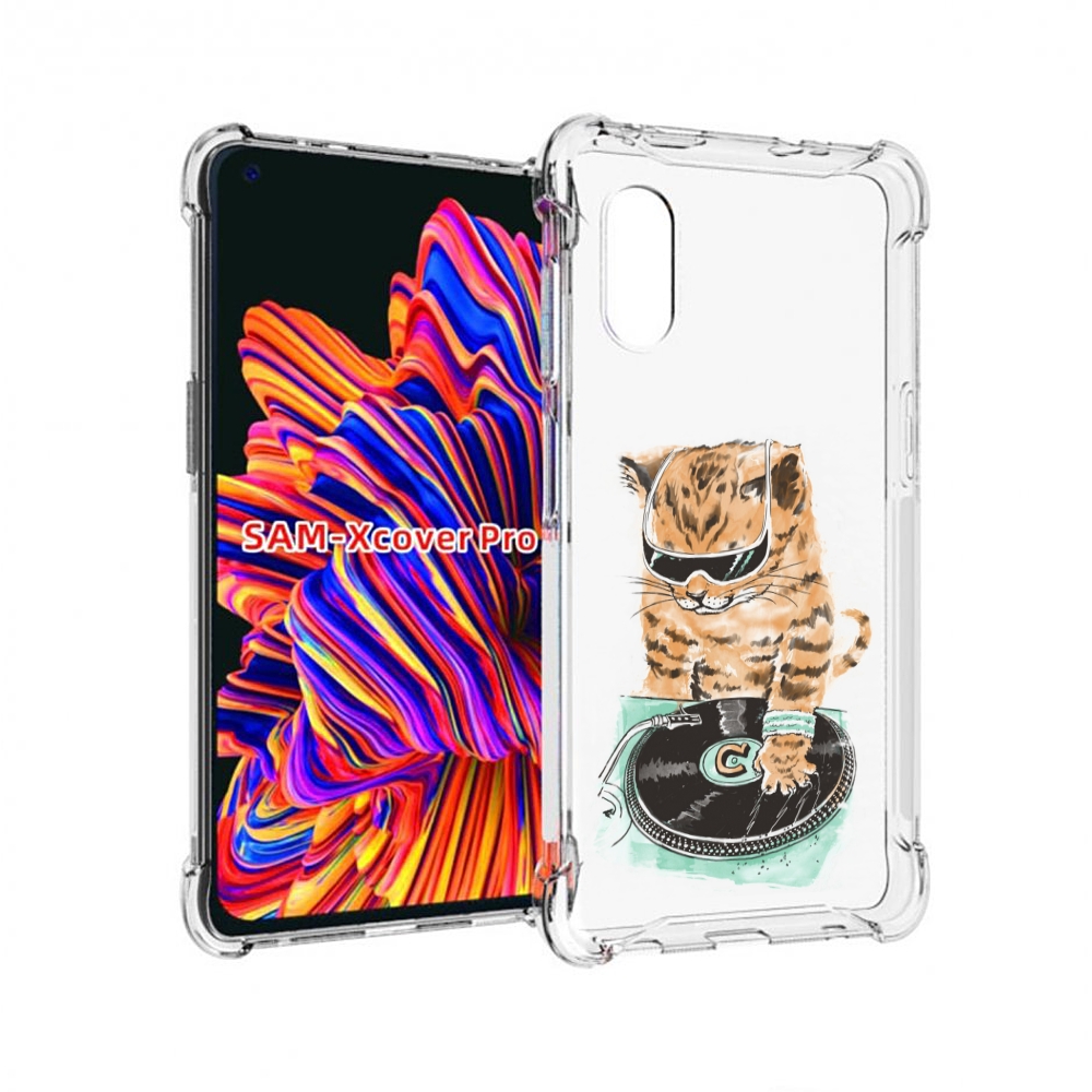 

Чехол MyPads Кот диджей для Samsung Galaxy Xcover Pro 1, Прозрачный, Tocco