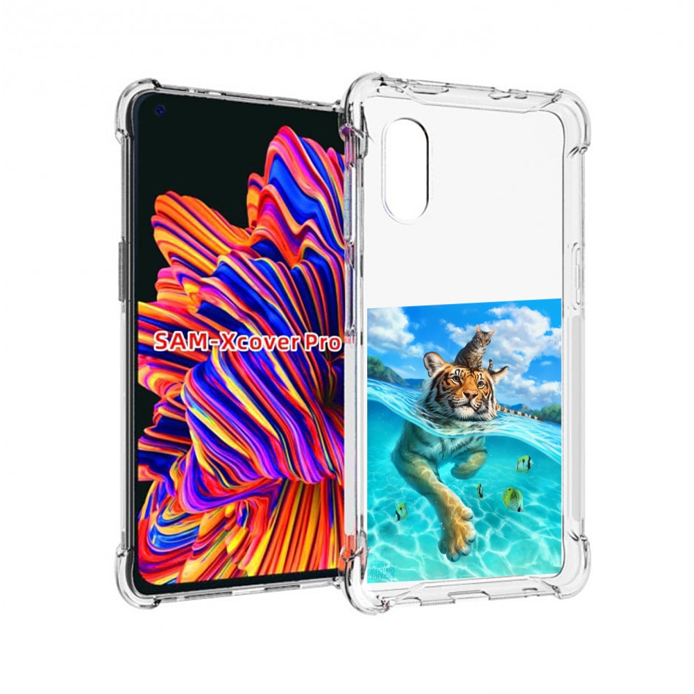 

Чехол MyPads Кот-на-тигре для Samsung Galaxy Xcover Pro 1, Прозрачный, Tocco