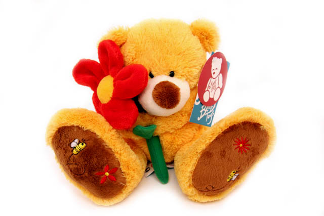 фото Мягкая игрушка magic bear toys sav1191 медведь с цветком 17 см 25 см