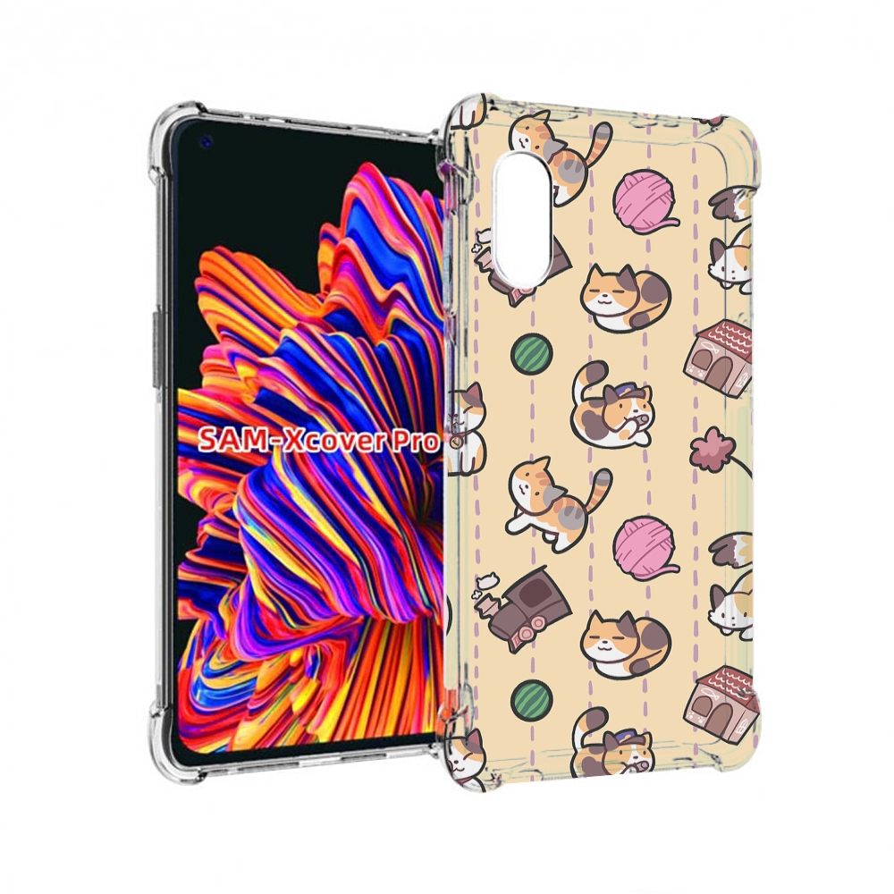 

Чехол MyPads Котики-клубочки для Samsung Galaxy Xcover Pro 1, Прозрачный, Tocco