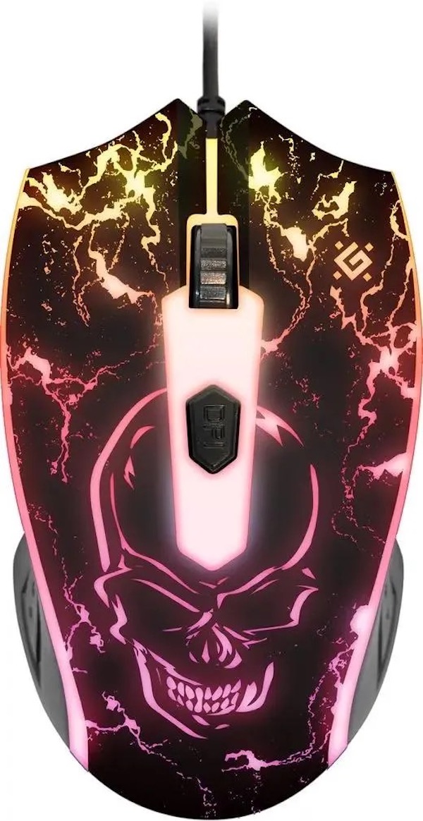 Мышь Defender Overmatch GM-069 игровая оптическая проводная USB черный 52069 1461₽