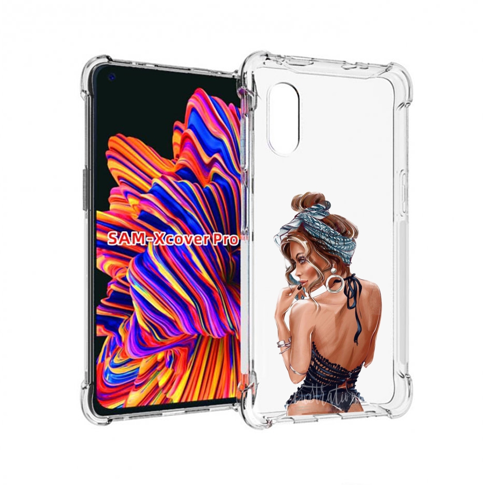 

Чехол MyPads Красивая-дама женский для Samsung Galaxy Xcover Pro 1, Прозрачный, Tocco