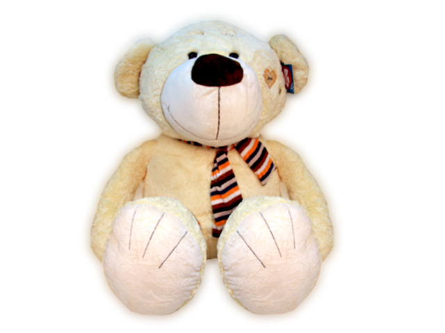 фото Мягкая игрушка magic bear toys sal5217 медведь в шарфе молочный 60 см