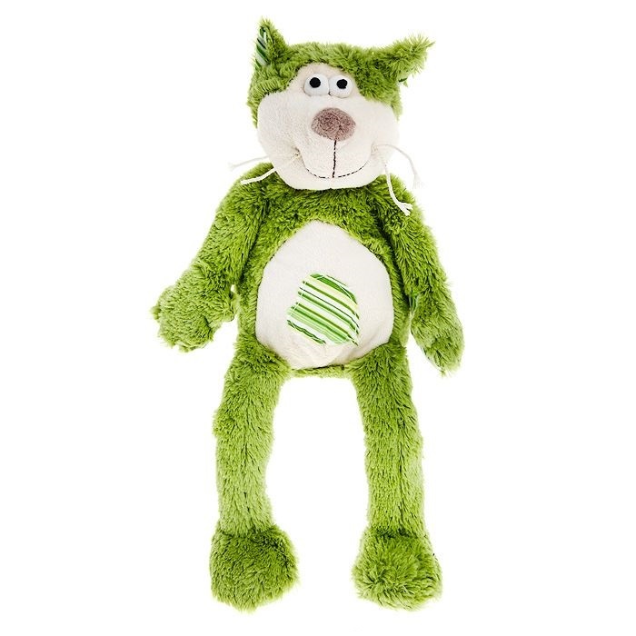 Мягкая игрушка Jackie Chinoсo JC-12918-G Зеленый кот 25 см