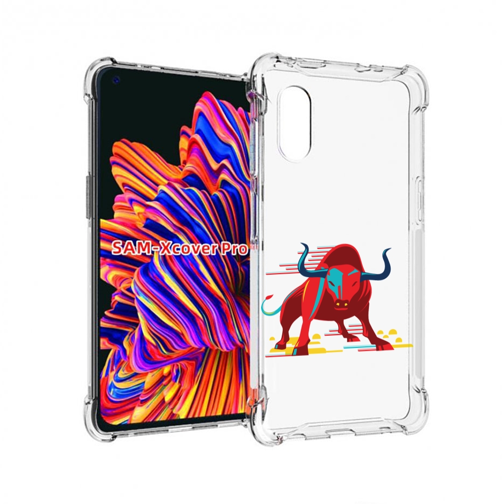 

Чехол MyPads Красный-бык для Samsung Galaxy Xcover Pro 1, Прозрачный, Tocco