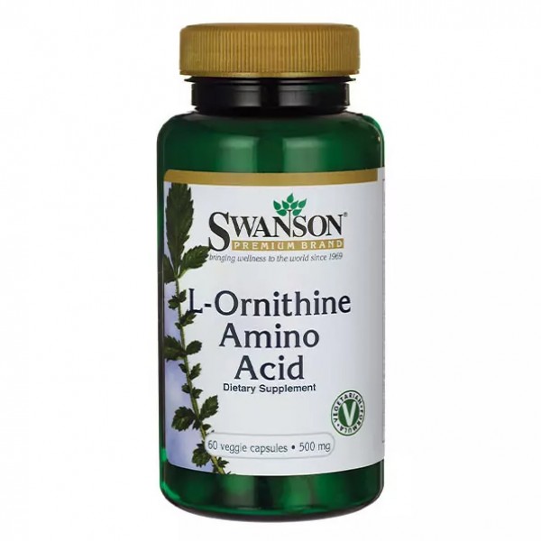 Купить Аминокислоты, Swanson L-Ornithine 500 mg - 60 вег. капсул