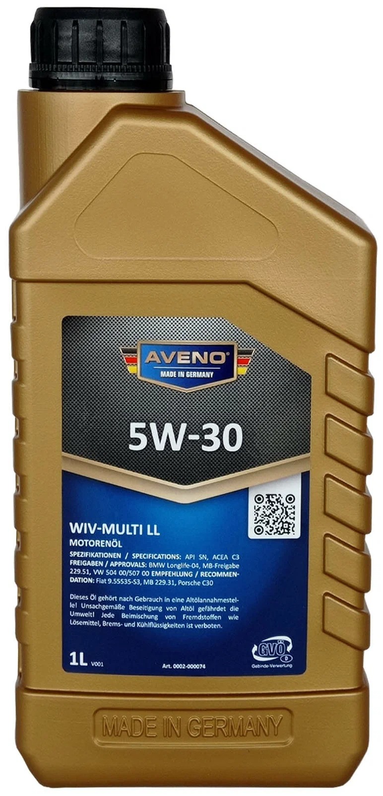 Моторное масло AVENO WIV-Multi LL 5W-30 (1л)