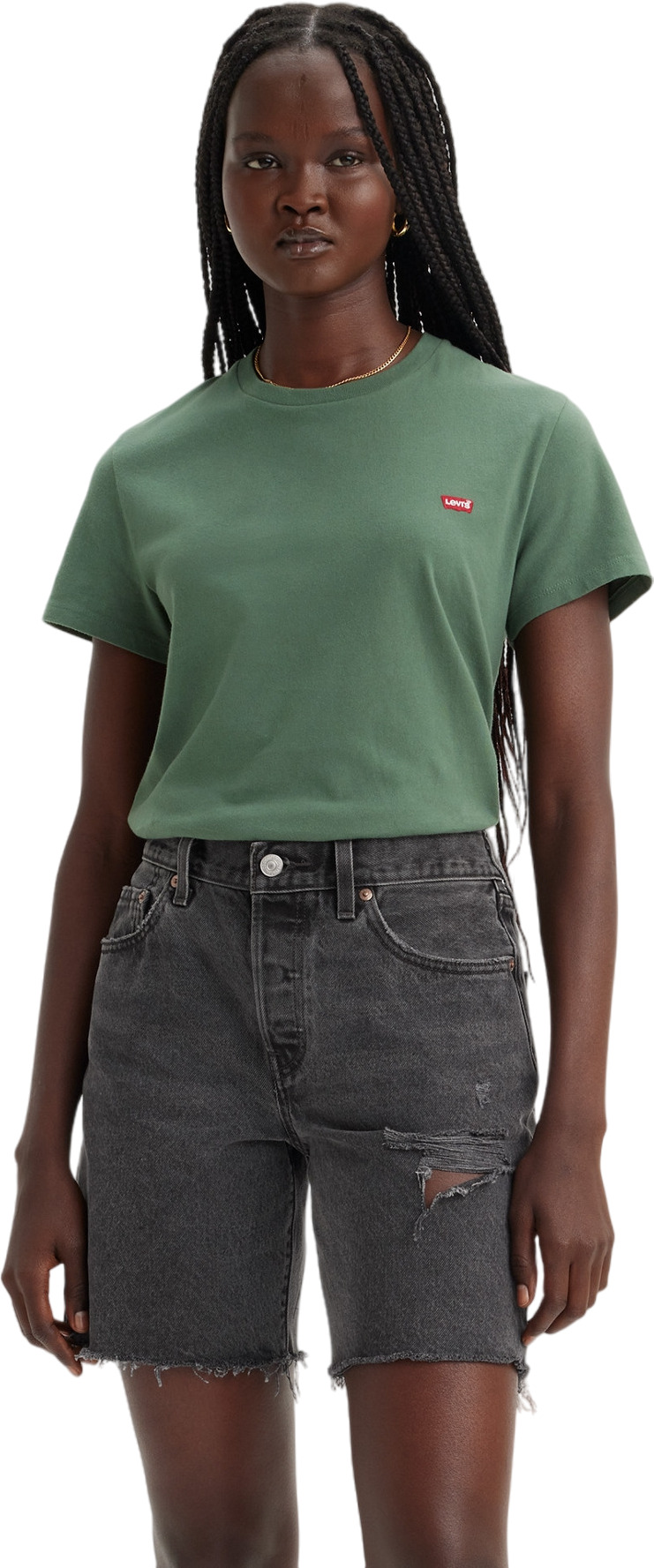 

Футболка женская LEVIS PERFECT TEE GREENS зеленая L, Зеленый, PERFECT TEE GREENS