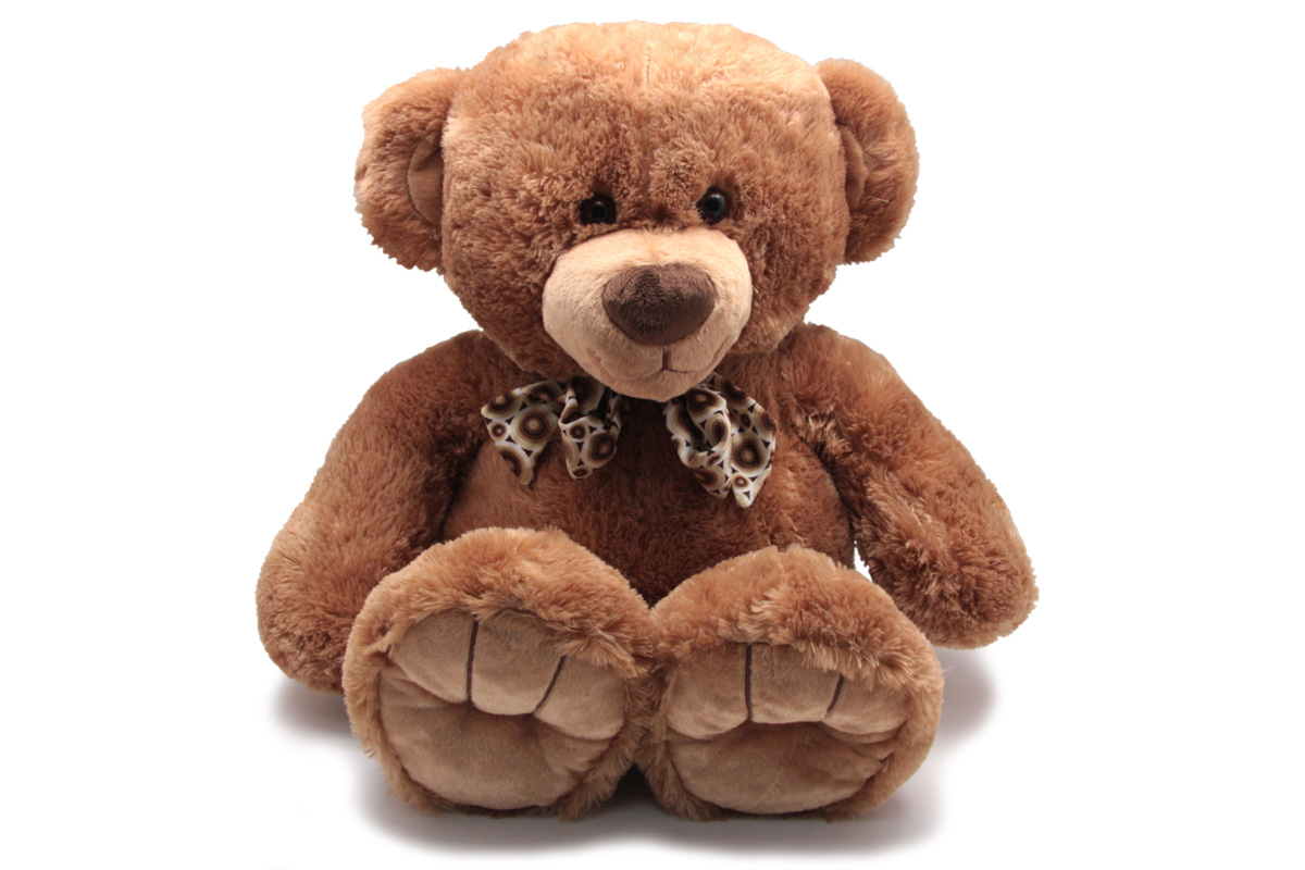 фото Мягкая игрушка magic bear toys sal5209-b медведь берн коричневый с бантом 50 см 65 см