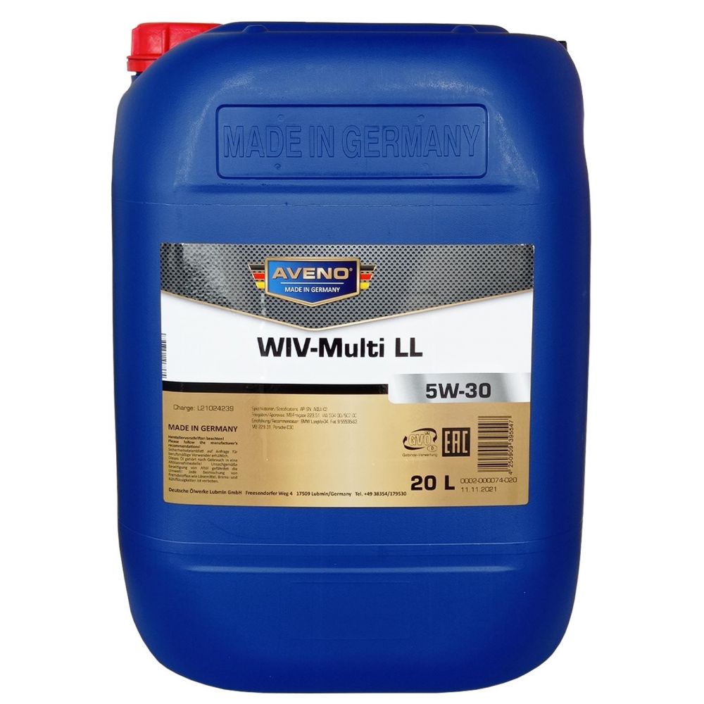 Моторное масло AVENO WIV-Multi LL 5W-30 (20л)