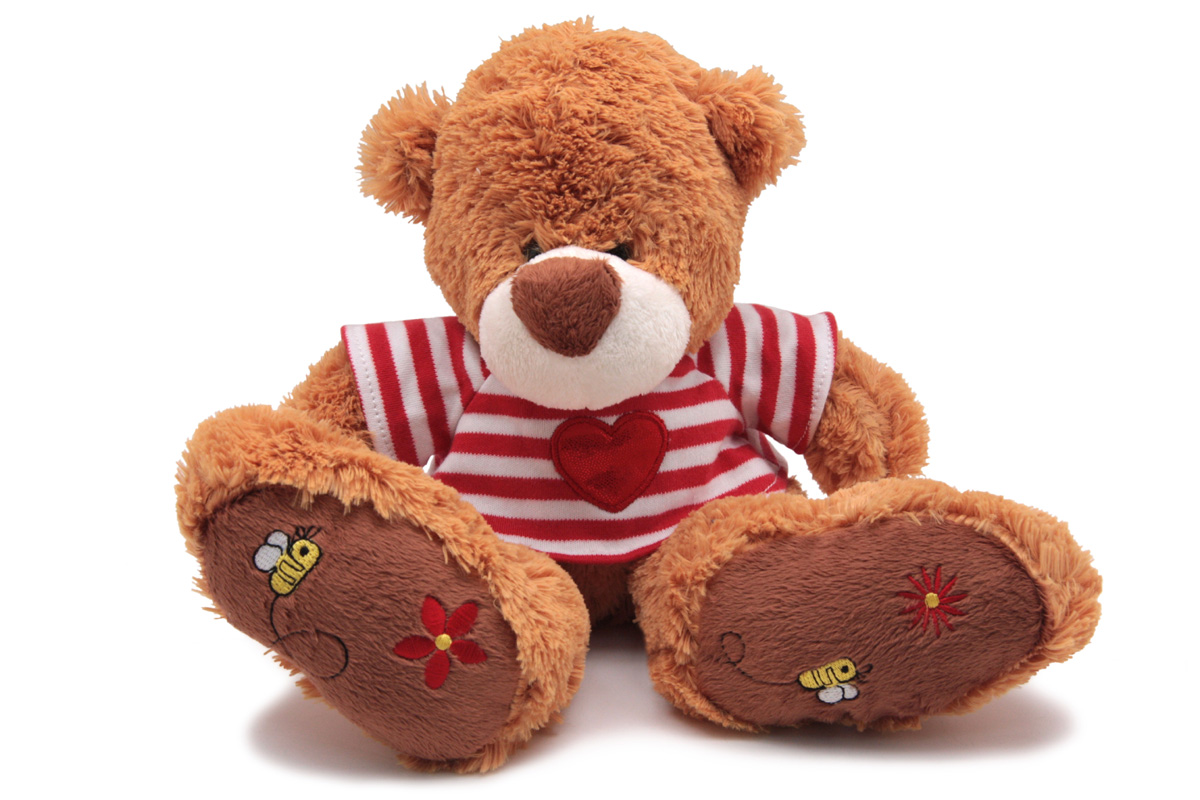 Мягкая игрушка Magic Bear Toys SAV1191-B Мишка Бигфут в футболке с сердцем 17 см 25 см