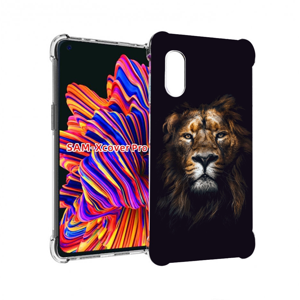 Чехол MyPads Лев-в-тени мужской для Samsung Galaxy Xcover Pro 1