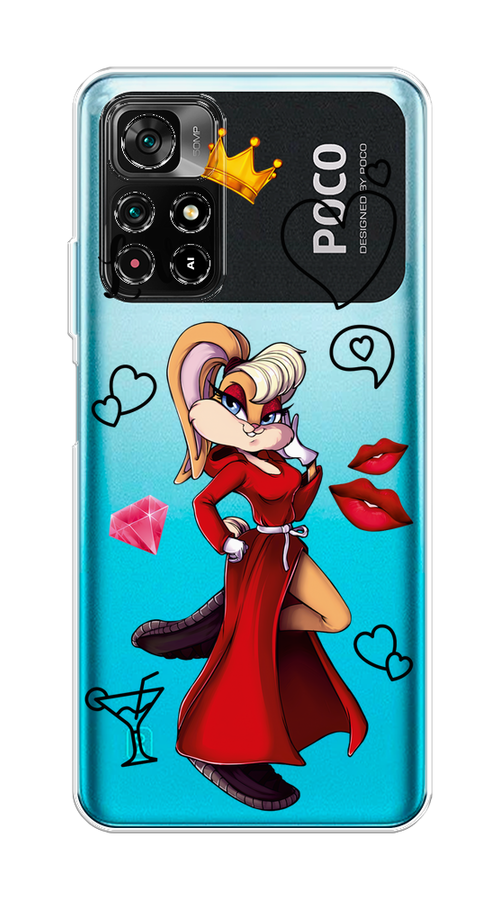 

Чехол на Poco M4 Pro 5G/Redmi Note 11S 5G "Rich Lola Bunny", Красный;бежевый;оранжевый, 311850-6