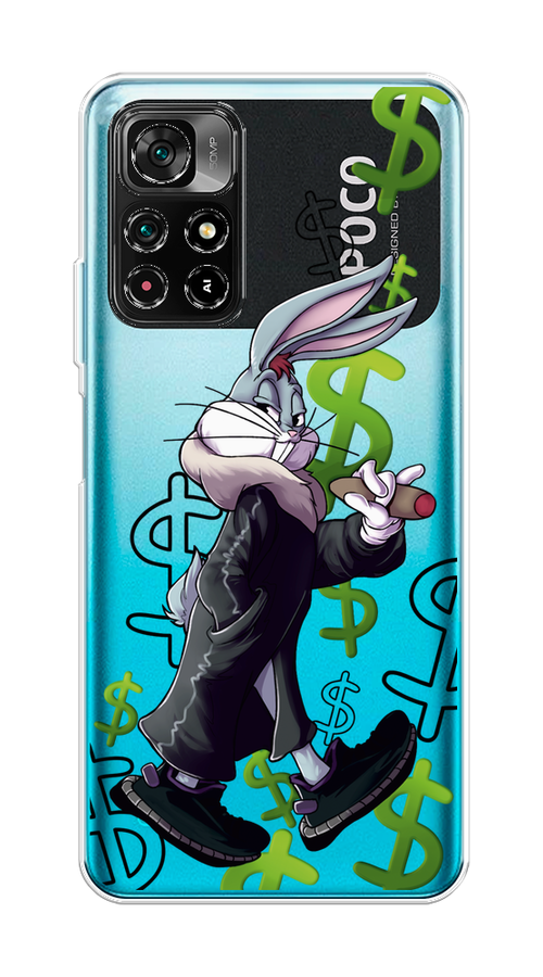 

Чехол на Poco M4 Pro 5G/Redmi Note 11S 5G "Rich Bugs Bunny", Зеленый;черный;голубой, 311850-6