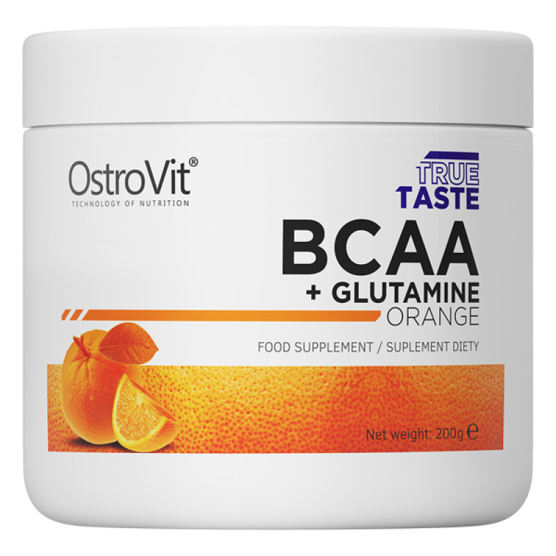 фото Комплекс аминокислот ostrovit bcaa+glutamine, 200г (апельсин)