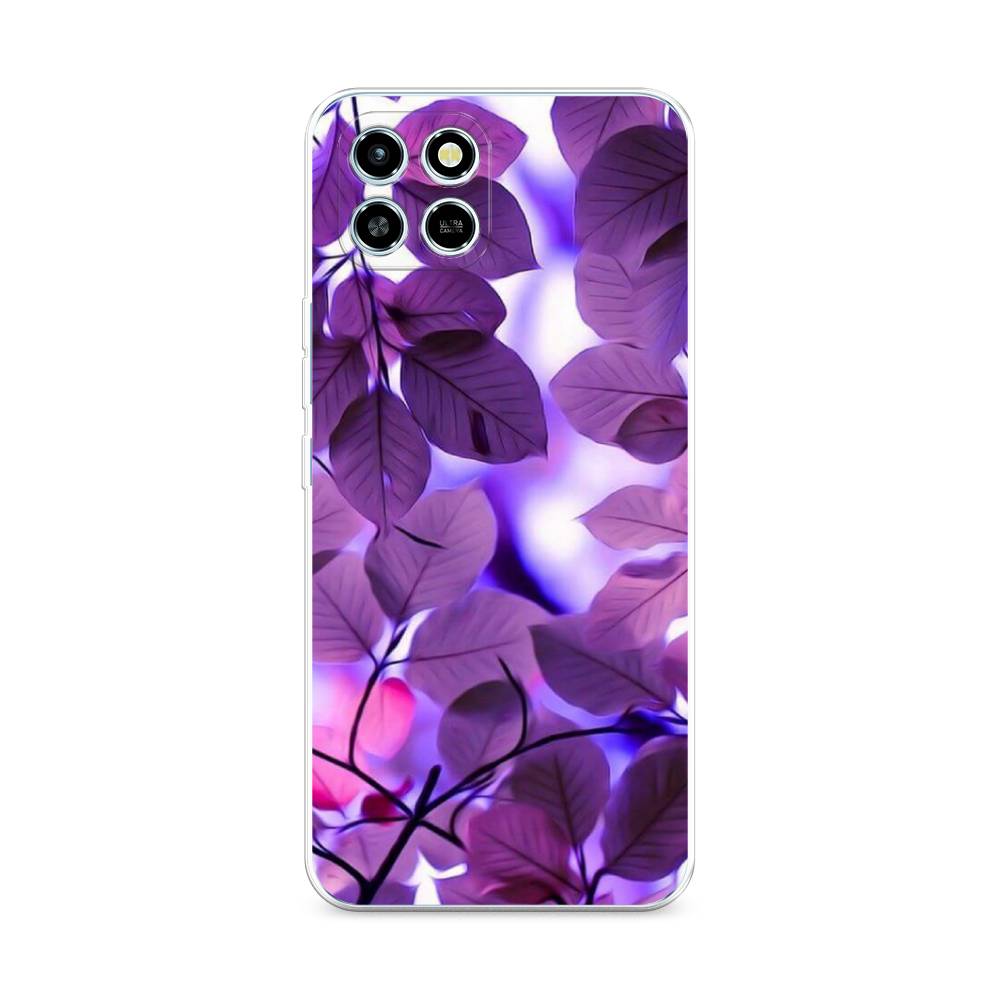 

Чехол для Infinix Smart 6 HD "Сиреневые листики", Фиолетовый;голубой, 3101650-2