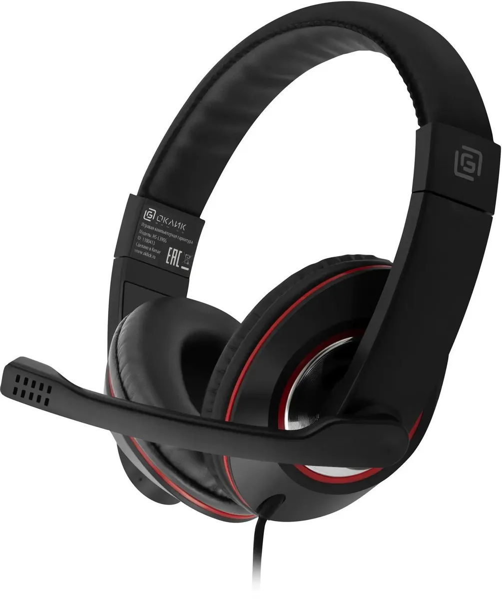 

Проводные наушники Oklick HS-L390G DRAGON, черный/красный (JD-728S), HS-L390G DRAGON
