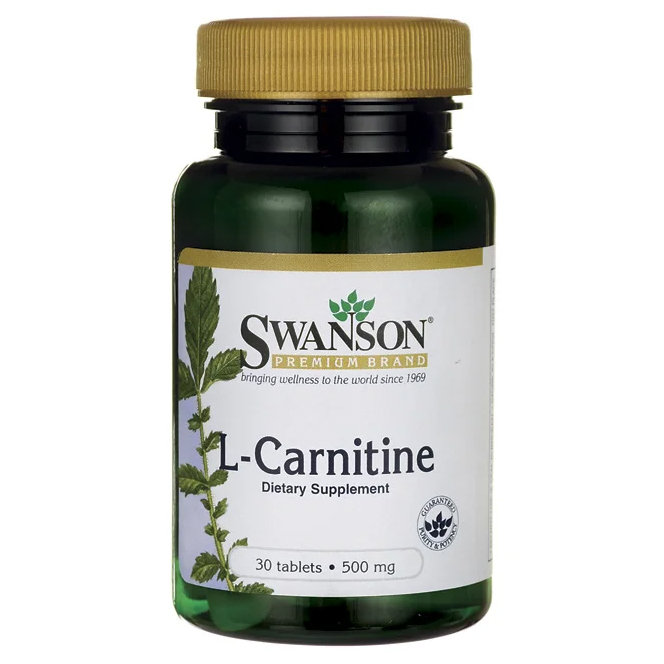 фото L-carnitine, swanson l-carnitine 500 mg - 30 таблеток