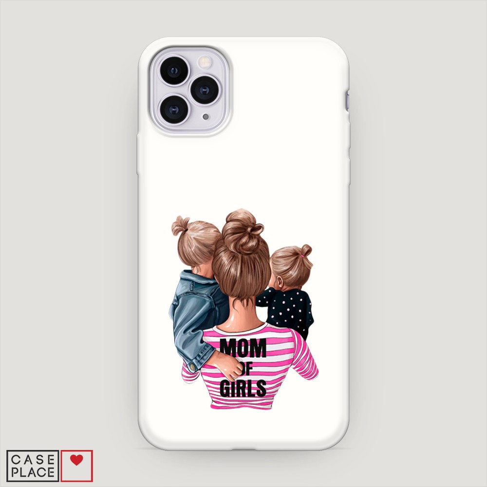 

Матовый силиконовый чехол "Mom of Girls" на Apple iPhone 11 Pro, 12357-1
