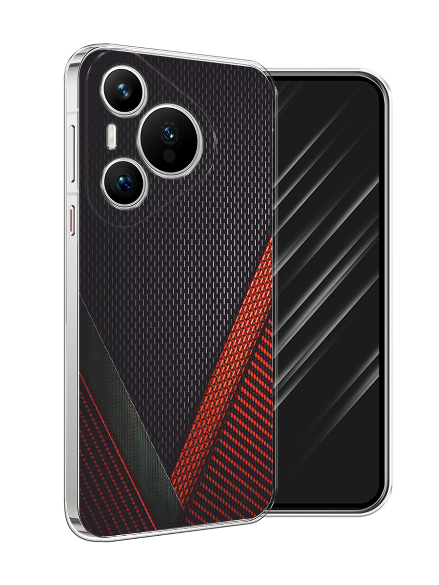 

Чехол Awog на Huawei Pura 70 "Красный карбон", Черный;красный, 6124050-1