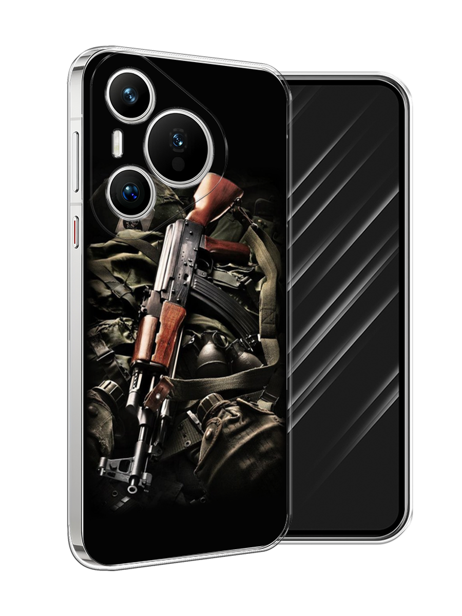 

Чехол Awog на Huawei Pura 70 "Автомат", Черный;коричневый;серый, 6124050-1