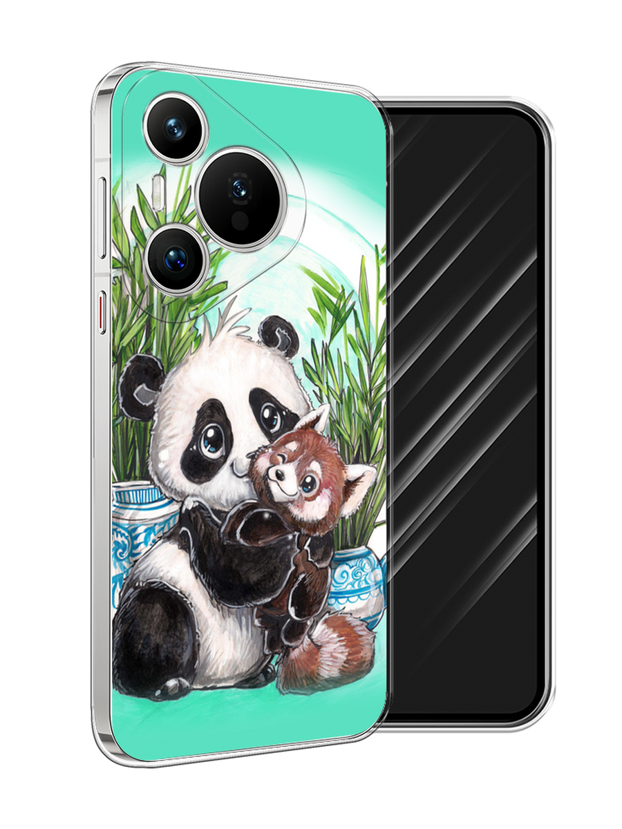 

Чехол Awog на Huawei Pura 70 "Друзья зверята", Бирюзовый;белый;черный, 6124050-1