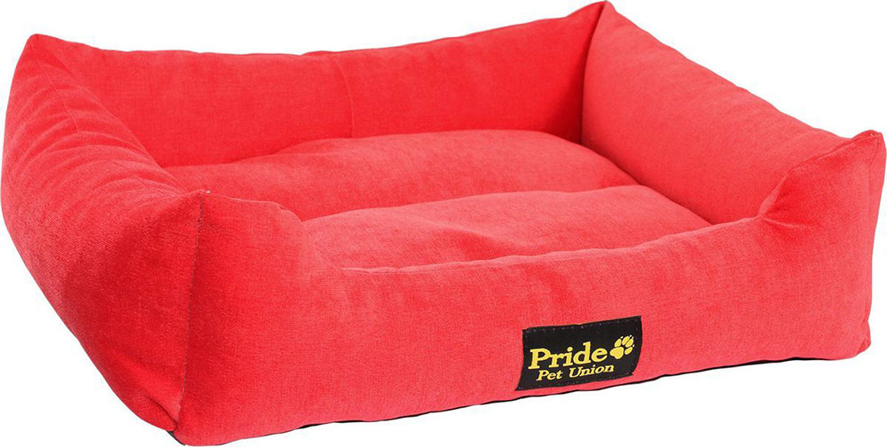 

Лежанка для кошек и собак PRIDE вельвет, полиэстер 41x52x10см красный