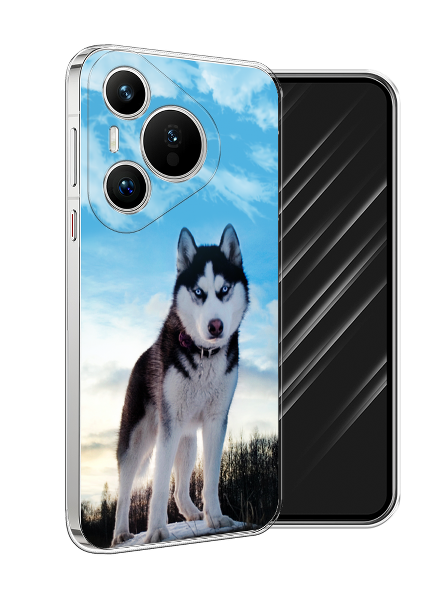 

Чехол Awog на Huawei Pura 70 "Хаски 3", Белый;черный;голубой, 6124050-1