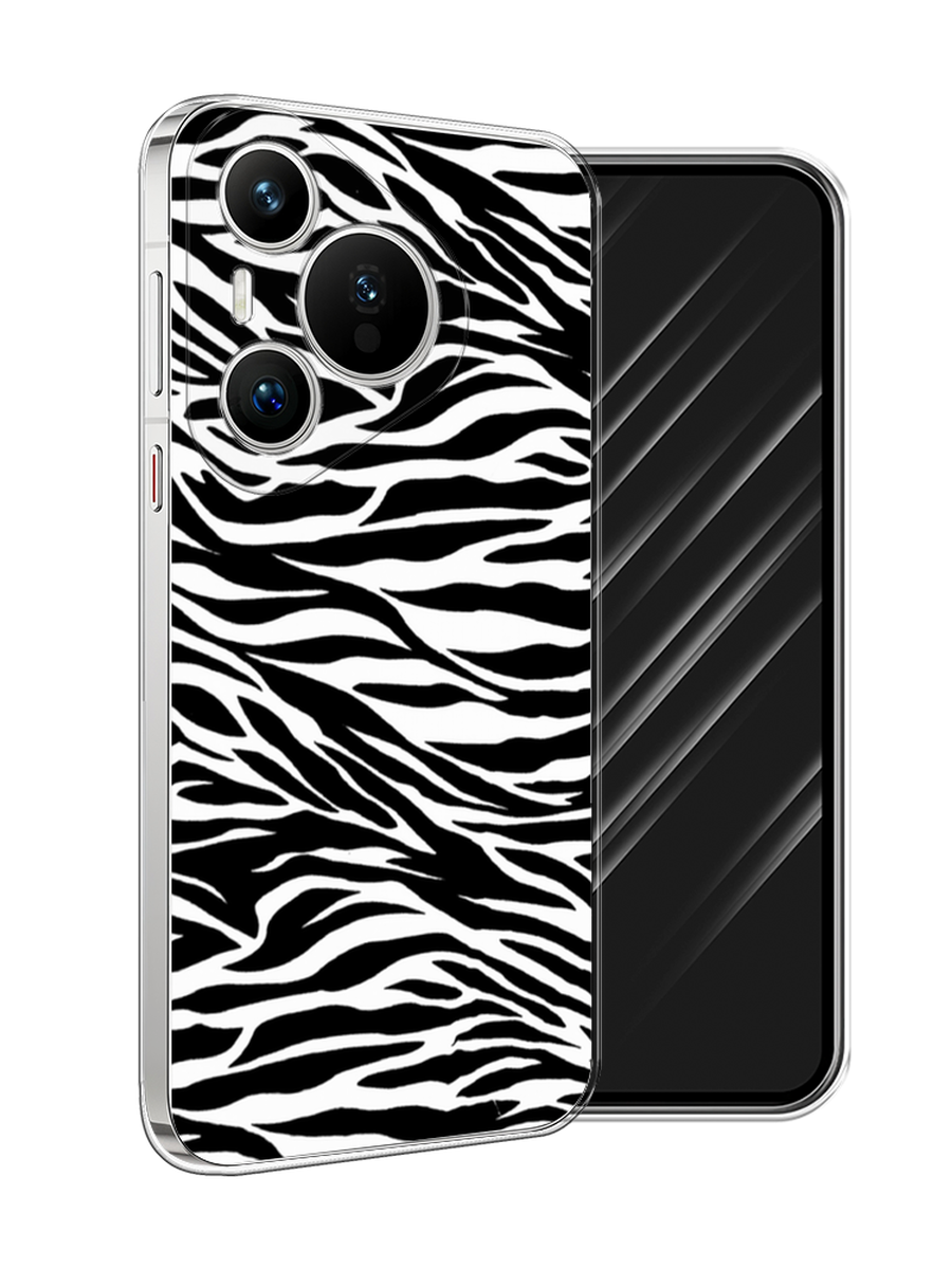 

Чехол Awog на Huawei Pura 70 "Принт зебра", Белый;серый;черный, 6124050-1