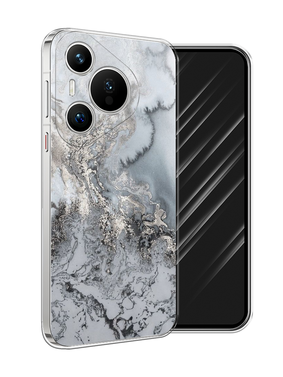 

Чехол Awog на Huawei Pura 70 "Морозная лавина серая", Серый;серебристый, 6124050-1