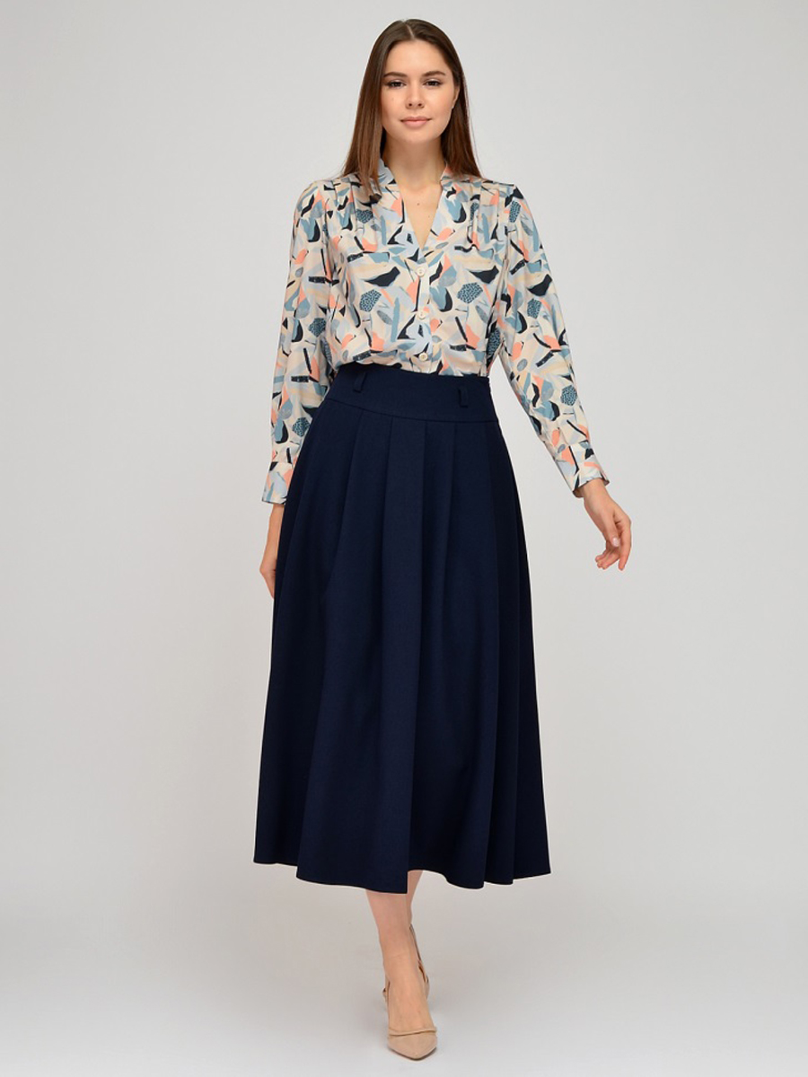 

Юбка женская 1001dress VI00328 синяя 46 RU, VI0032