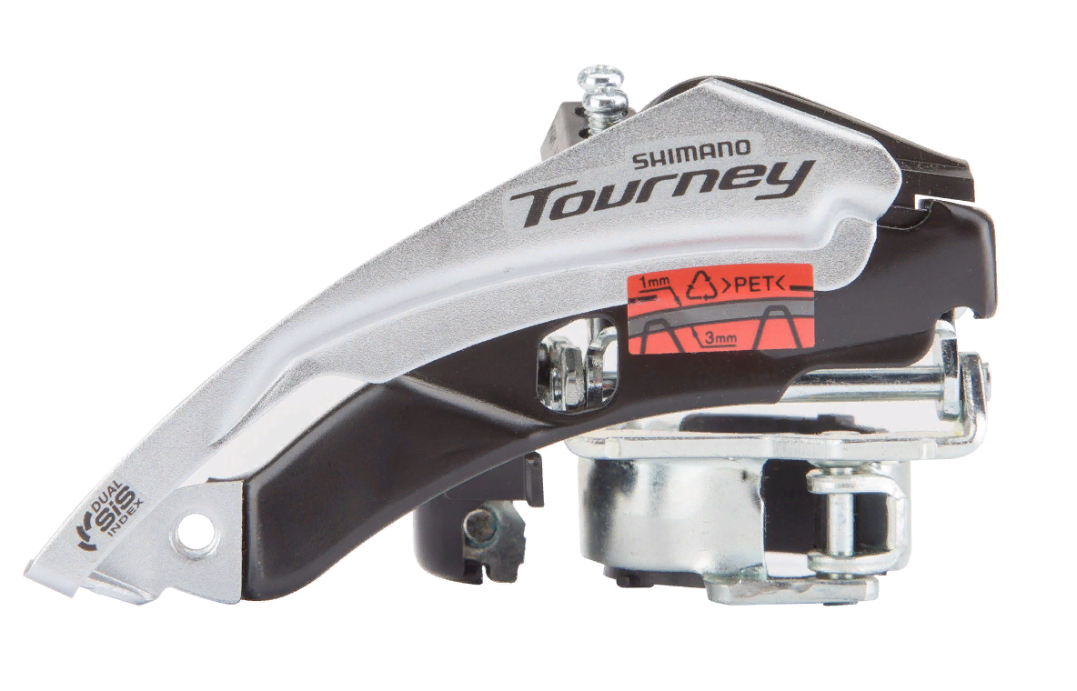 Переключатель передний Shimano Tourney FD-TY500 42-24T 31,8мм, универс. тяга, 66-69