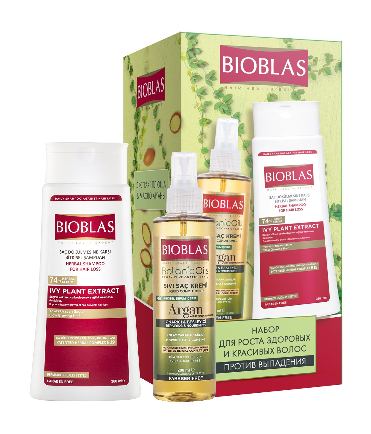 

Набор для волос Bioblas Growth of Healthy and Beautiful Hair Anti Hair Loss Set 560мл
