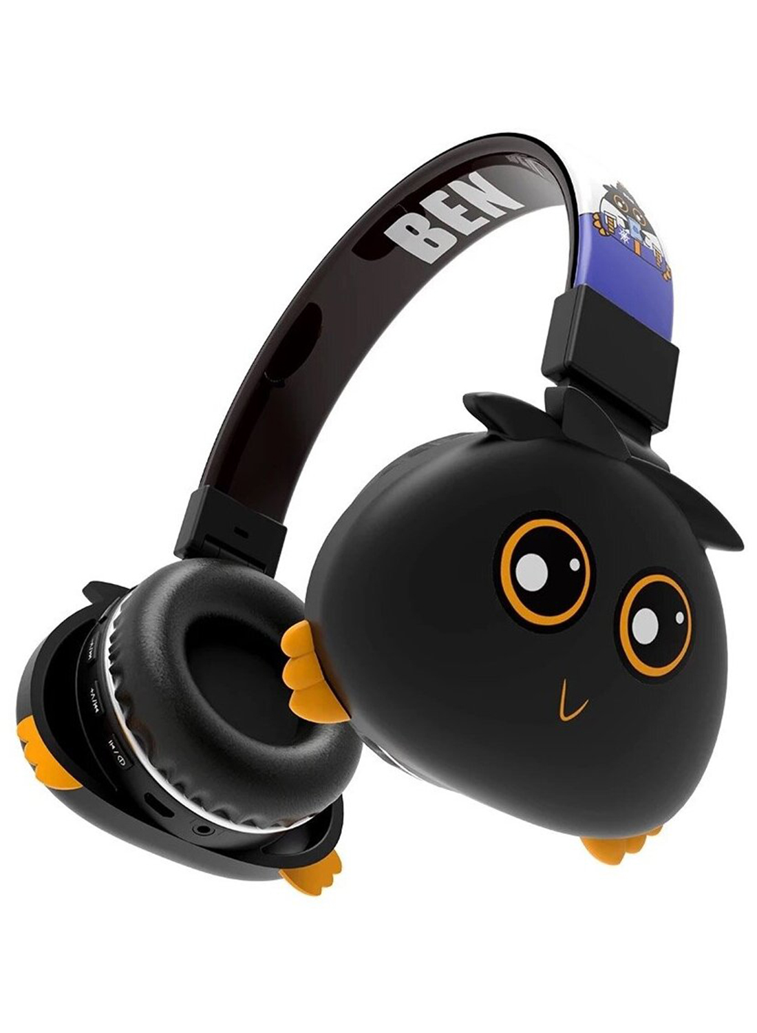 

Беспроводные наушники детские Jellie Monsters YLFS-09BT Black, YLFS-09BT