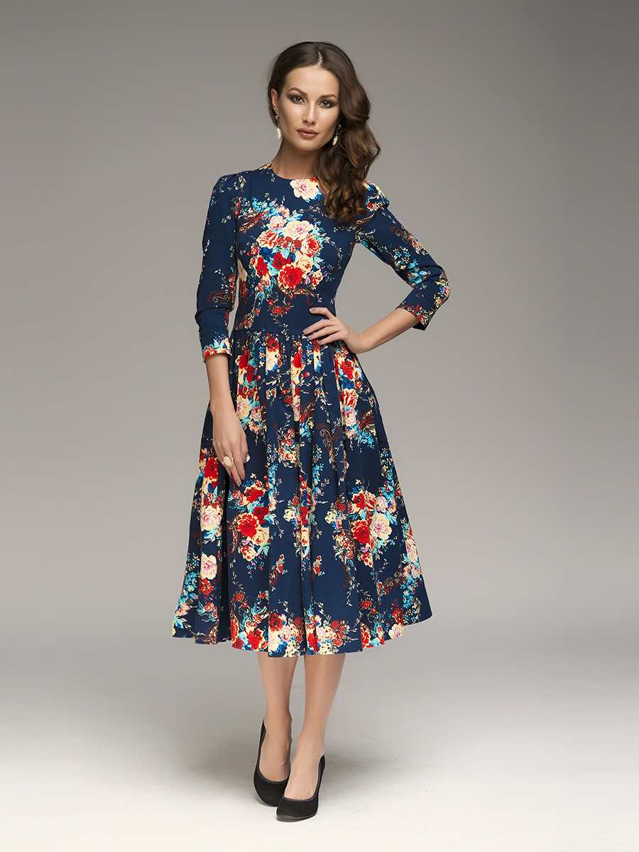 фото Платье женское 1001dress dm00219 синее 40 ru