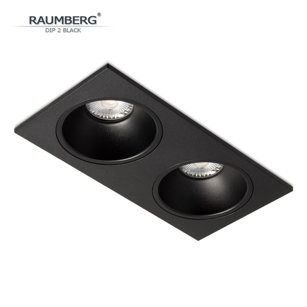 

Встраиваемый неповоротный светильник RAUMBERG DIP 2 bk, DIP2Bk